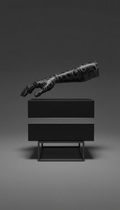 Black and silver packaging box signature